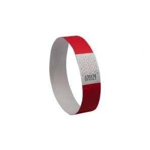 Braccialetti identificativi in Tyvek® Avery resistenti all'acqua - conf. 500 pz - rosso fluo - TYVRD-50