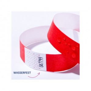 Braccialetti identificativi in Tyvek® Avery resistenti all'acqua - conf. 500 pz - rosso fluo - TYVRD-50