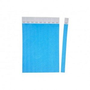 Braccialetti identificativi in Tyvek® Avery resistenti all'acqua - conf. 500 pz - blu fluo - TYVBL-50