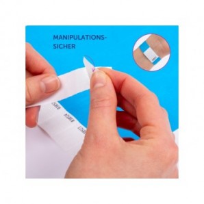 Braccialetti identificativi in Tyvek® Avery resistenti all'acqua - conf. 500 pz - blu fluo - TYVBL-50