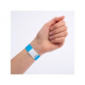 Braccialetti identificativi in Tyvek® Avery resistenti all'acqua - conf. 500 pz - blu fluo - TYVBL-50
