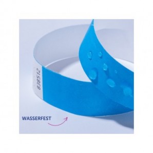 Braccialetti identificativi in Tyvek® Avery resistenti all'acqua - conf. 500 pz - blu fluo - TYVBL-50