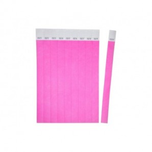 Braccialetti identificativi in Tyvek® Avery resistenti all'acqua - conf. 500 pz - rosa fluo - TYVPK-50