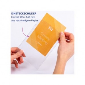 Porta badge Avery A6 in plastica - inserti in carta inclusi - conf. 50 pz - 4834XL