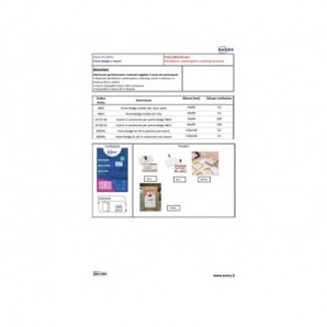 Porta badge Avery A6 in cartoncino certificato FSC® - inserti in carta inclusi - conf. 25 pz - 4839XL