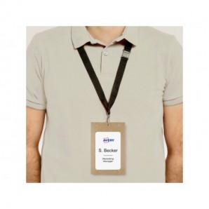 Porta badge Avery A6 in cartoncino certificato FSC® - inserti in carta inclusi - conf. 25 pz - 4839XL