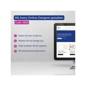Porta badge Avery A6 in cartoncino certificato FSC® - inserti in carta inclusi - conf. 25 pz - 4839XL