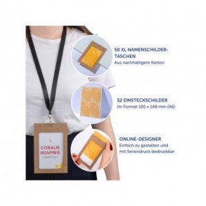 Porta badge Avery A6 in cartoncino certificato FSC® - inserti in carta inclusi - conf. 25 pz - 4839XL