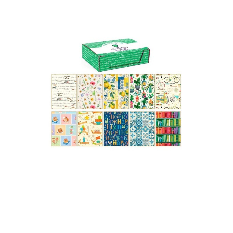 Carta regalo Kartos linea Fantasy 2 70x100 cm - conf. da 100 fogli in soggetti assortiti - 18339