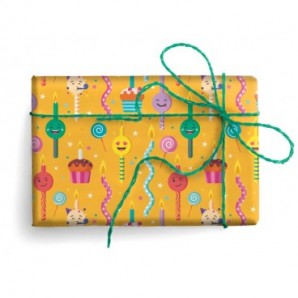 Carta regalo Kartos linea Party 70x100 cm - conf. da 100 fogli in soggetti assortiti - 18340