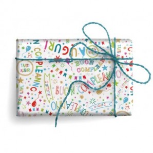 Carta regalo Kartos linea Party 70x100 cm - conf. da 100 fogli in soggetti assortiti - 18340