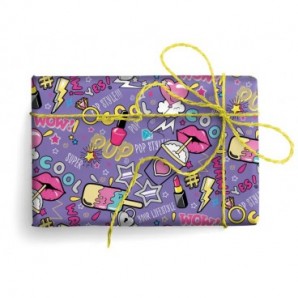 Carta regalo Kartos linea Teenagers 70x100 cm - conf. da 100 fogli in soggetti assortiti - 18341