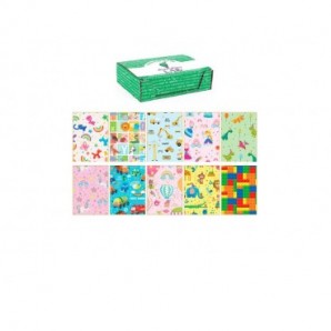Carta regalo Kartos linea Kids 70x100 cm - conf. da 100 fogli in soggetti assortiti - 18342