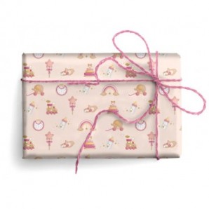 Carta regalo Kartos linea Baby 70x100 cm - conf. da 100 fogli in soggetti assortiti - 18345
