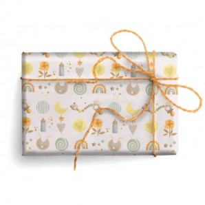 Carta regalo Kartos linea Baby 70x100 cm - conf. da 100 fogli in soggetti assortiti - 18345