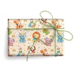 Carta regalo Kartos linea Baby 70x100 cm - conf. da 100 fogli in soggetti assortiti - 18345