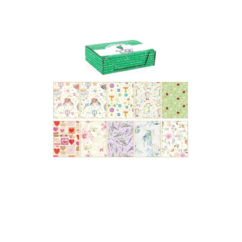 Carta regalo Kartos linea Felicitazioni 70x100 cm - conf. da 100 fogli in soggetti assortiti -18343