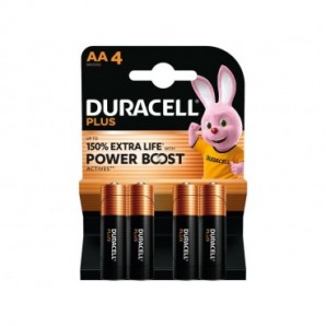 Batterie alcaline Duracell Power Boost Stilo AA MN1500 - blister da 4 pezzi - DU0103