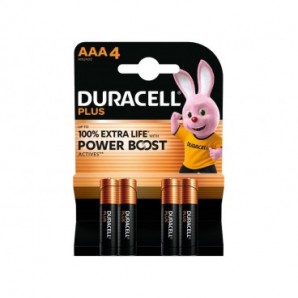 Batterie alcaline Duracell Power Boost Ministilo AAA MN2400 - blister da 4 pezzi - DU0203