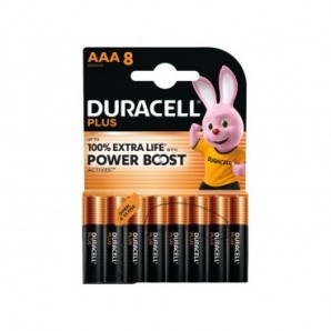 Batterie alcaline Duracell Power Boost Ministilo AAA MN2400 - blister da 8 pezzi - DU0213