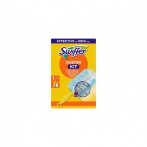 Starter Kit catturapolvere per mobili Swiffer Duster verde con 7 piumini - conf. 8 pz - PG268
