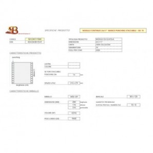 Moduli continui in carta bianca Sabacart 24x11'' 70 g/m² piste staccabili - conf. 2000 fogli - S01240117000
