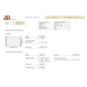 Moduli continui lettura facilitata Sabacart 37,5x11'' 60 g/m² p. staccabili grigio - conf. 2000 fogli - S01375116010