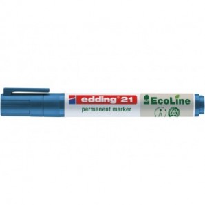 Marcatore permanente Edding 21 EcoLine punta tonda - tratto 1,5-3 mm blu - 4-21003