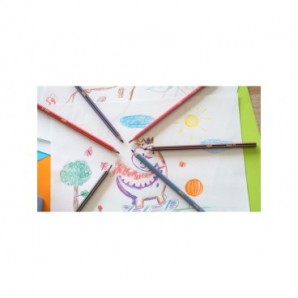 Matite colorate BIC Kids Evolution Stripes 3,05 mm con fusto esagonale in conf. 12 pezzi assortiti - 9505222