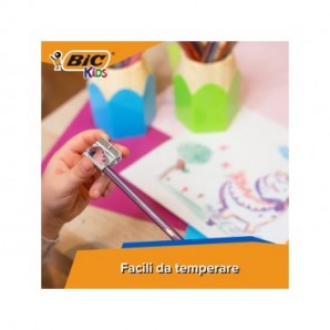 Matite colorate BIC Kids Evolution Stripes 3,05 mm con fusto esagonale in conf. 12 pezzi assortiti - 9505222