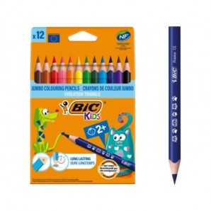 Matite colorate BIC Kids Evolution Triangle con fusto triangolare in conf. 12 pezzi assortiti - 82973511