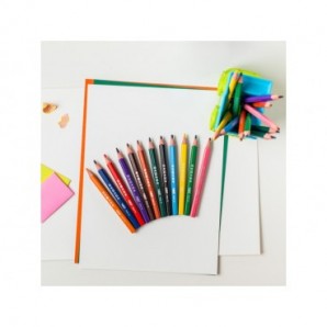 Matite colorate BIC Kids Evolution Triangle con fusto triangolare in conf. 12 pezzi assortiti - 82973511