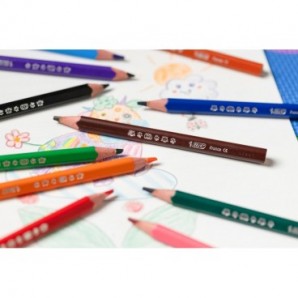 Matite colorate BIC Kids Evolution Triangle con fusto triangolare in conf. 12 pezzi assortiti - 82973511