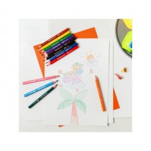 Matite colorate BIC Kids Evolution Triangle con fusto triangolare in conf. 12 pezzi assortiti - 82973511