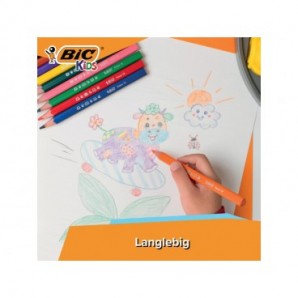 Matite colorate BIC Kids Evolution Triangle con fusto triangolare in conf. 12 pezzi assortiti - 82973511
