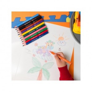 Matite colorate BIC Kids Evolution Triangle con fusto triangolare in conf. 12 pezzi assortiti - 82973511