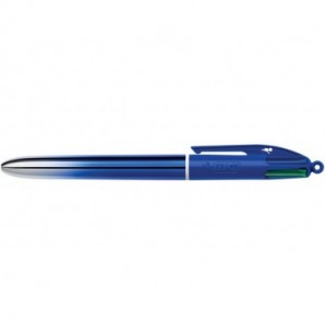 Penna a sfera a scatto BIC 4 Colours 1 mm in conf. 12 pezzi Smooth Gradient Blu 524091