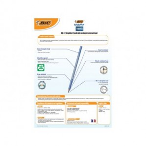 Matite in grafite HB a fusto triangolare BIC Evolution Triangle in conf. 12 pezzi assortiti - 964845