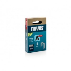 Punti tipo A 53/8 mm per fissatrici Novus J13, J17, J27 Silver - conf. 2000 pz - H205308