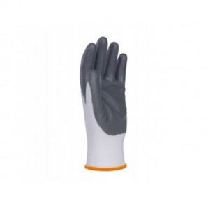 Guanti da lavoro in PL riv. nitrile sul palmo Donau Safety per ind. meccanica - TG 10 - DPI Cat. II - conf. 12 pz