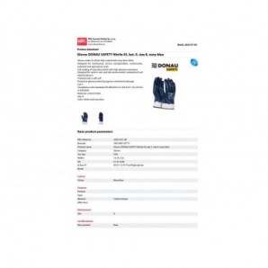 Guanti da lavoro in cotone riv. nitrile Donau Safety per ind. meccanica - TG 8 - DPI Cat. II - conf. 12 pz - 32051631-08