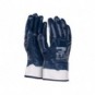Guanti da lavoro in cotone riv. nitrile Donau Safety per ind. meccanica - TG 9 - DPI Cat. II - conf. 12 pz - 32051631-09