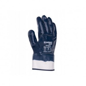 Guanti da lavoro in cotone riv. nitrile Donau Safety per ind. meccanica - TG 10 - DPI Cat. II - conf. 12 pz - 32051631-