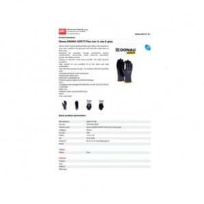 Guanti da lavoro in nylon riv. schiuma NBR sul palmo Donau Safety per logistica TG 8 - DPI Cat. II - conf. 12 pz