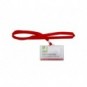 Portabadge rigido in PP Q-Connect 94x60 mm con cordoncino rosso - conf. 50 pz - KF03303