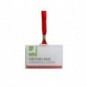 Portabadge rigido in PP Q-Connect 94x60 mm con cordoncino rosso - conf. 50 pz - KF03303
