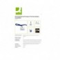 Portabadge rigido in PP Q-Connect 94x60 mm con cordoncino blu - conf. 50 pz - KF17112