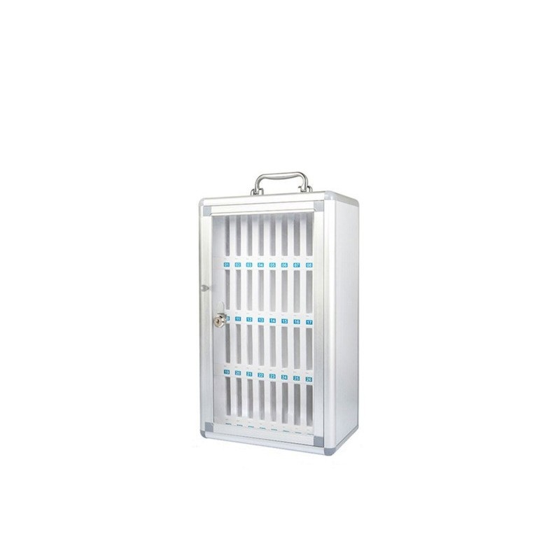 Armadietto portacellulari da 36 posti in alluminio Iternet con serratura 29x19x50 cm - 3449