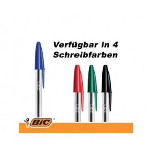 Penna a sfera BIC Cristal Original 1 mm colori assortiti - conf. 10 pz - 516354