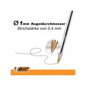 Penna a sfera BIC Cristal Original 1 mm colori assortiti - conf. 10 pz - 516354